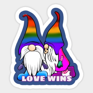 PRIDE GNOMES LOVE WINS Sticker